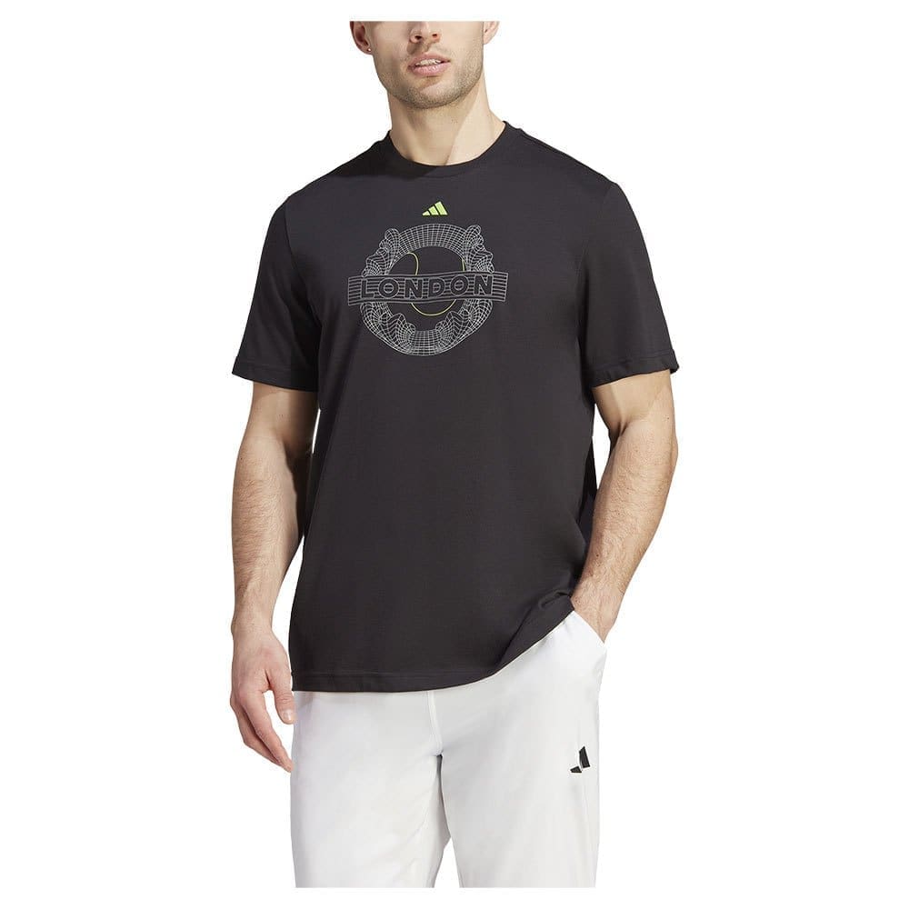 Adidas Aeroready Graphic Short Sleeve T-shirt Zwart S Man