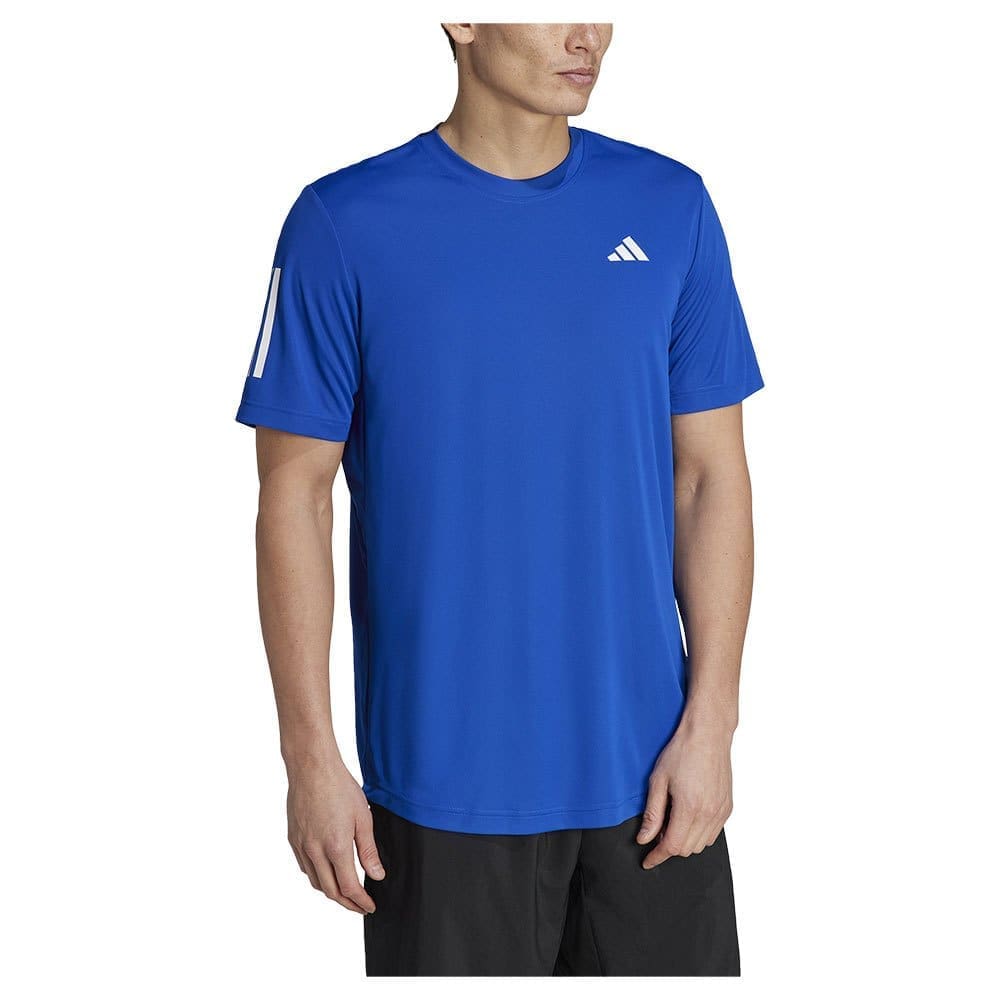 Adidas Club 3 Stripes Short Sleeve T-shirt Blauw XL Man