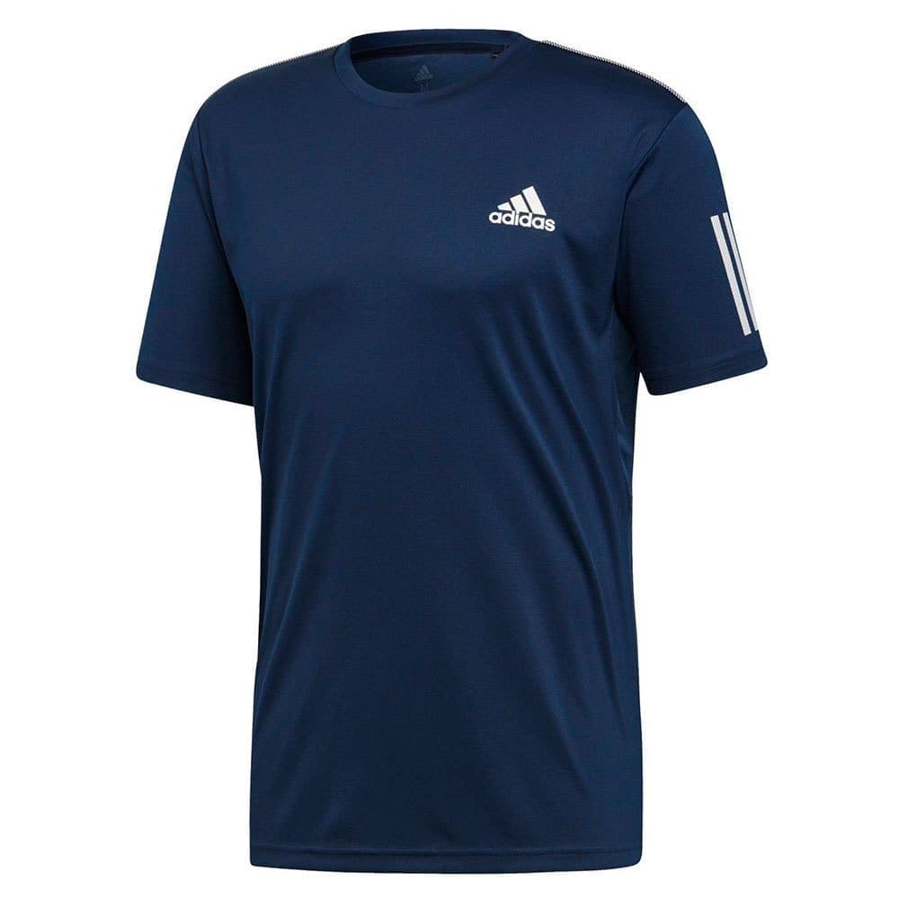 Adidas Club 3 Stripes Short Sleeve T-shirt Blauw XS Man