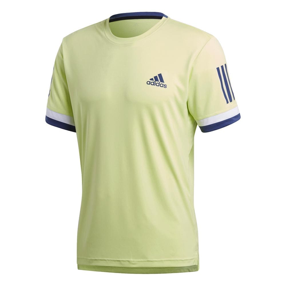 Adidas Club 3 Stripes Short Sleeve T-shirt Geel XS Man