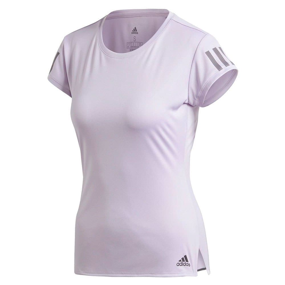 Adidas Club 3 Stripes Short Sleeve T-shirt Wit S Vrouw