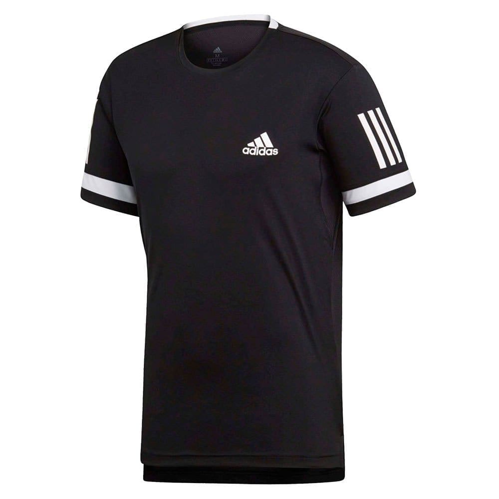 Adidas Club 3 Stripes Short Sleeve T-shirt Zwart XS Man