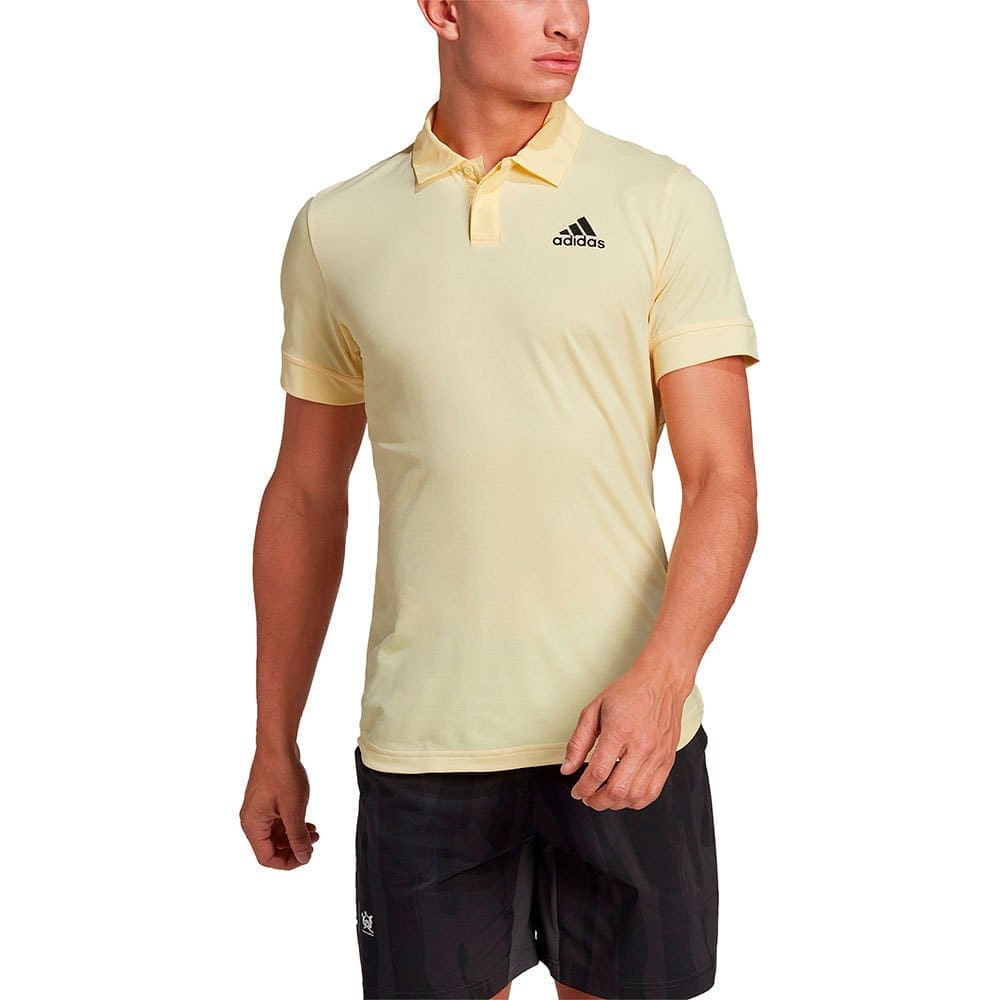 Adidas New York Freelift Short Sleeve Polo Beige S Man