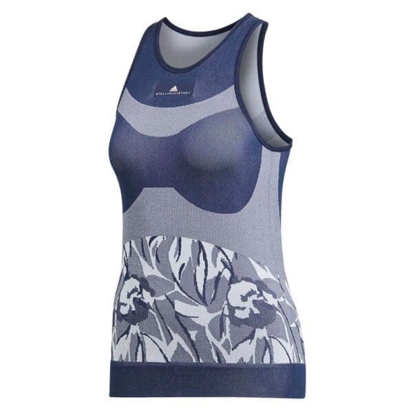 Adidas Stella Mccartney Seamless Sleeveless T-shirt Blauw XS Vrouw