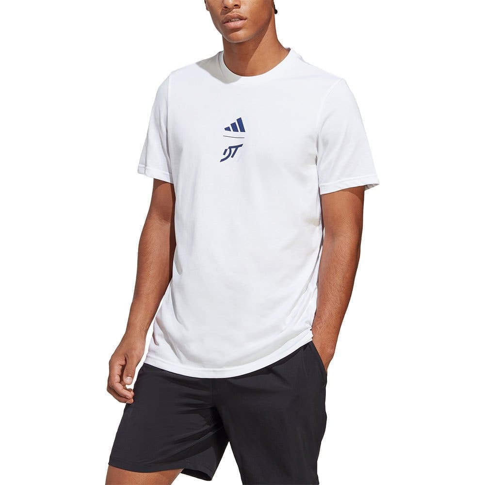 Adidas Thiem Short Sleeve T-shirt Wit 2XL Man