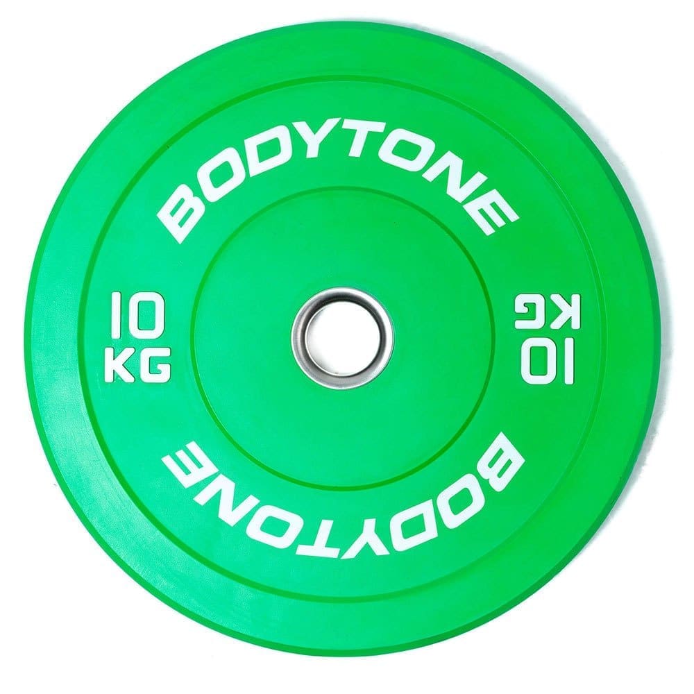 Bodytone Bp10 Rubber Coated Weight Plate 10kg Groen