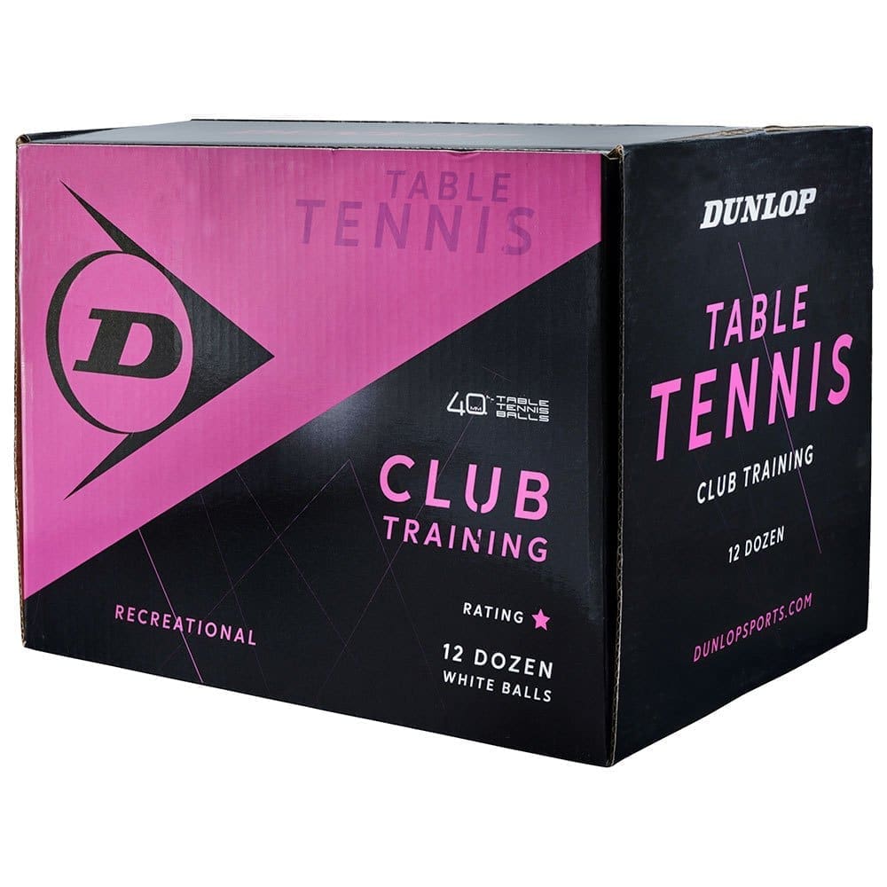 Dunlop 40+ Club Training Table Tennis Balls Wit 144 Balls