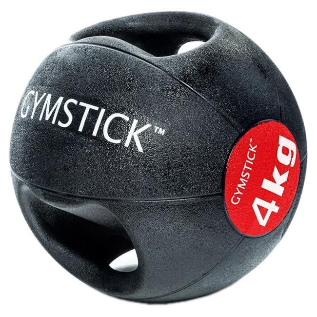 Gymstick Rubber Medicine Ball With Handles 4kg Zwart 4 kg