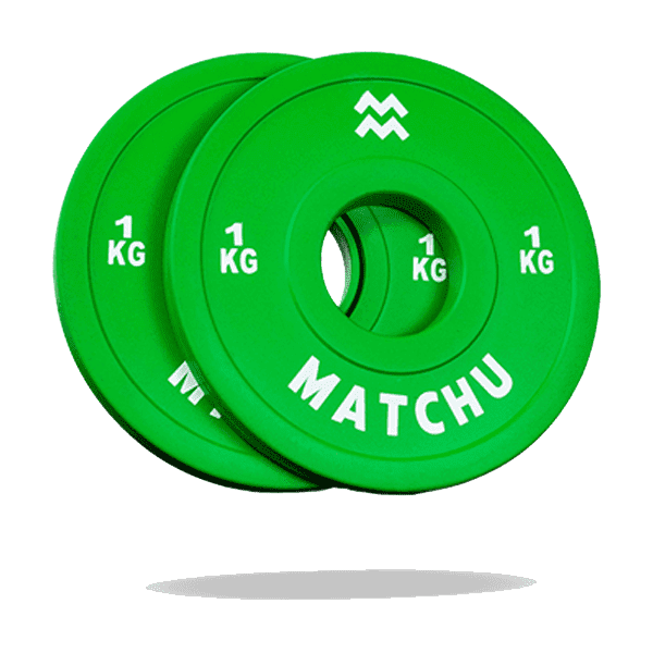 Matchu Sports Fractional plate 1 kg - 2 stuks - Groen - Rubber