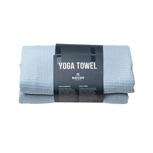 Matchu Sports Yoga handdoek divine blue - Divine blue - 183 cm - 61 cm - 1 cm - 80% polyester en 20% polyamide