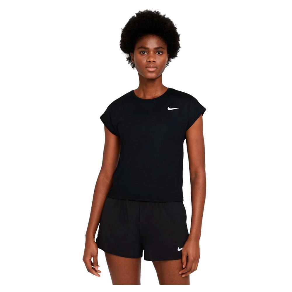 Nike Court Dri Fit Victory Big Short Sleeve T-shirt Zwart 1X Vrouw