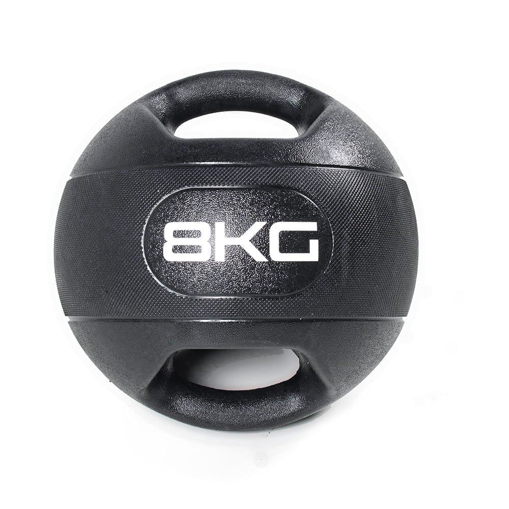 Olive Dual Grip Medicine Ball 8kg Zwart 8 kg
