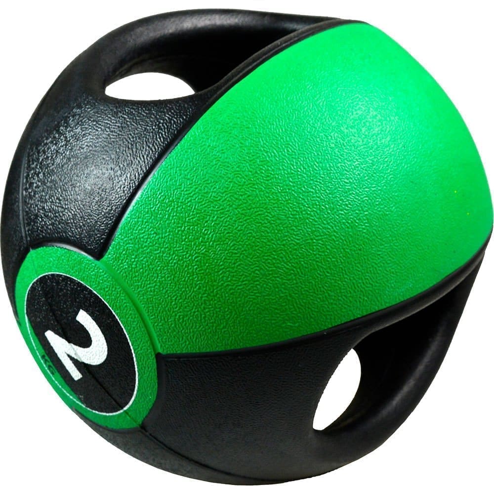 Pure2improve Medicine Ball With Handles 2kg Groen 2 kg