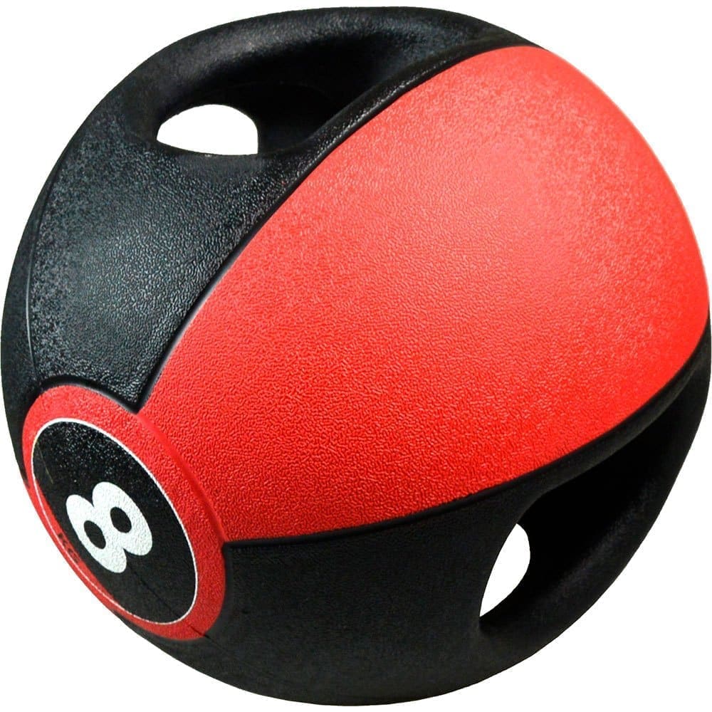 Pure2improve Medicine Ball With Handles 8kg Rood 8 kg